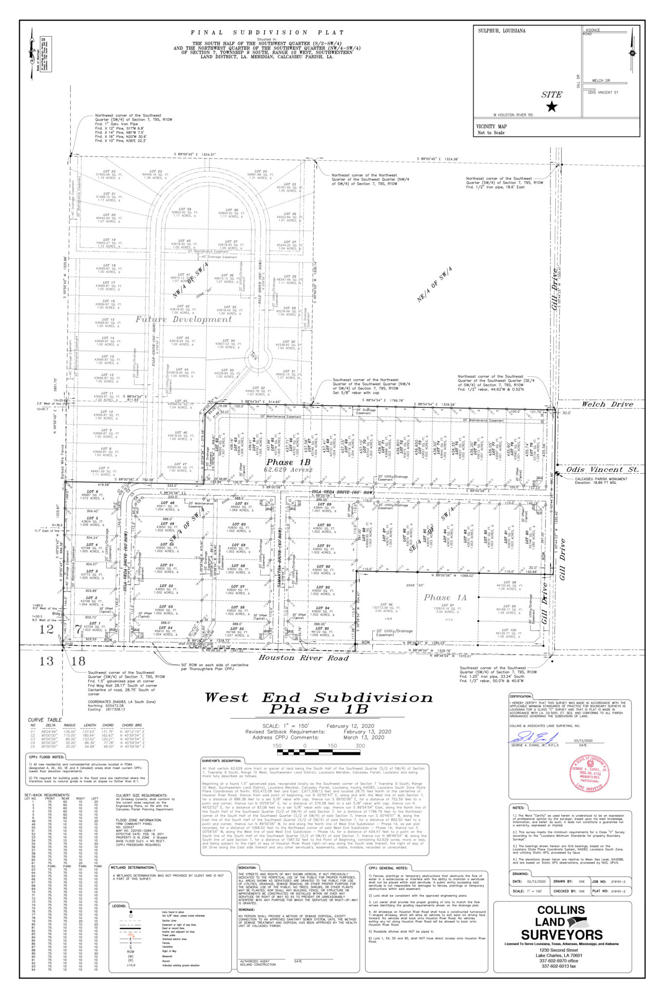 PlatLot Drawing WestEnd Subdivision